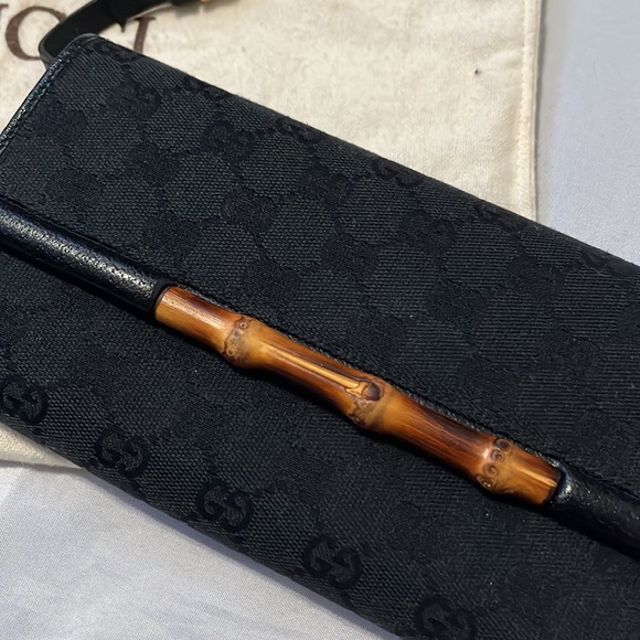 AUTHENTIC GUCCI VINTAGE BLACK SHOULDER BAG - Picture 3 of 11